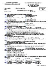 Đề thi kết thúc học phần Lịch sử - Mã đề 486 - Trường Cao đẳng Bách Việt
